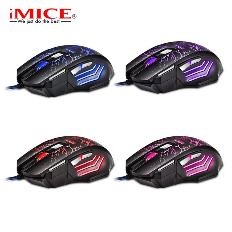 Mouse Gamer Profesional Retroiluminado RGB 7 Botones Imice