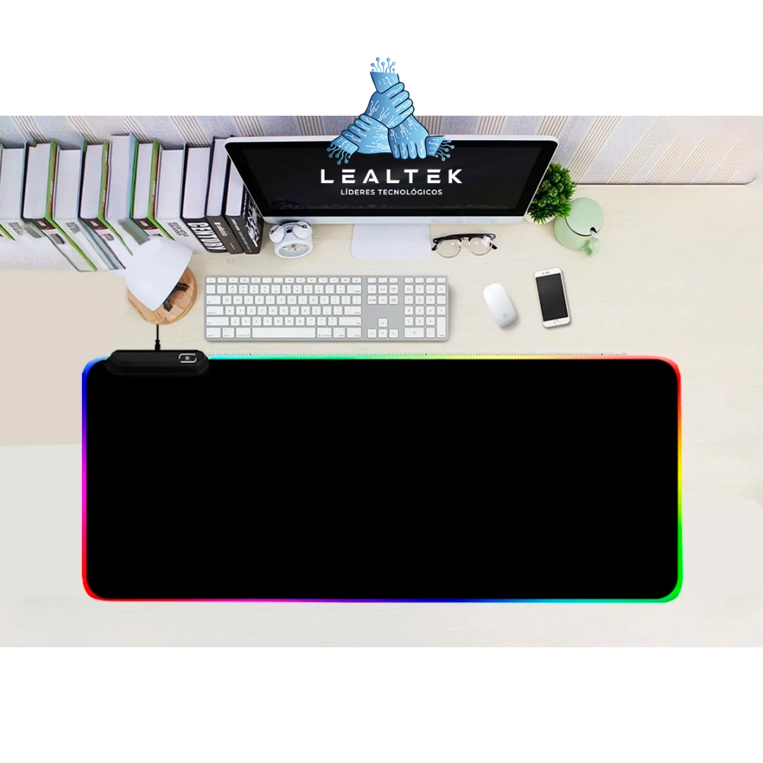 Mousepad Gamer Rgb Luces Led Extra Grande 80x30 Largo Pad